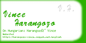 vince harangozo business card